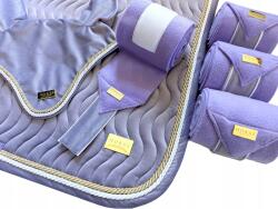 horss equestrian Horss lovagló szett Velvet Waves nyeregalátét fülvédő -Violet (203)