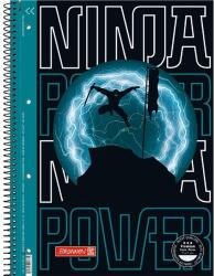 Brunnen Ninja Power A4 80 lapos kockás spirálfüzet (1067928321) - officedepot