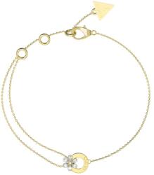 Guess Gyengéd aranyozott karkötő virággal Lily JUBB05111JWYG 18, 4 cm