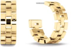 Calvin Klein Jellegzetes aranyozott acél karika fülbevaló Geometric 35000250