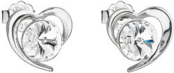Evolution Group - Pavona Evolution Group Ezüst fülbevaló Swarovski kristályokkal, fehér szív 31259.1
