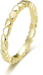 Beneto Aranyozott ezüst gyűrű szívvel AGG344-GOLD 58 mm
