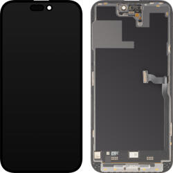MP Display cu Touchscreen MP compatibil cu Apple iPhone 14 Pro Max, cu Rama, Versiune Premium Soft OLED FHD 120Hz Diagnostic, Negru - gsmnet