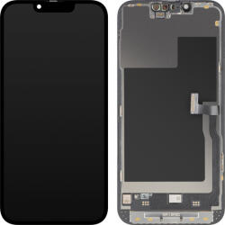 MP Display cu Touchscreen MP compatibil cu Apple iPhone 13 Pro, cu Rama, Versiune Premium Soft OLED FHD 120Hz Diagnostic, Negru - gsmnet