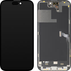 MP Display cu Touchscreen MP compatibil cu Apple iPhone 14 Pro, cu Rama, Versiune Premium Soft OLED FHD 120Hz Diagnostic, Negru - gsmnet