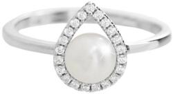 JSB Bijoux Csepp forma folyami gyönggyel és cirkónium kristállyal Crystal 92700577cr (Ag925/1000, 2, 54 g)