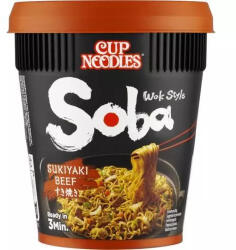 Nissin soba tészta sukiyaki marhahús csészében 89g