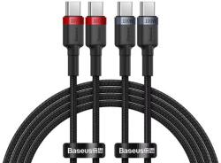 Baseus Cablu Date si Incarcare USB-C - USB-C Baseus Cafule, 100W, 1m, Set 2 bucati (BSU4887)