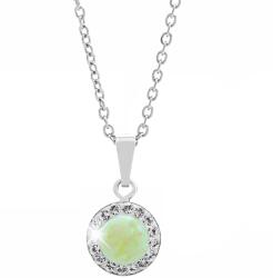 JSB Bijoux Opál Swarovski Green kristálykövekkel 92300040gr (Ag925/1000, 1, 86 g)