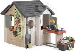 Smoby Căsuță Grădinarului cu atelier de lucru Garden House Life Smoby cu burlan, extensibilă cu filtru UV de la 24 luni (SM810308-AA) Casuta pentru copii