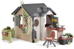 Smoby Căsuța Grădinarului cu sonerie lângă atelier Garden House Life Smoby cu jgheab, extensibilă filtru UV de la 24 luni (SM810308-Y) Casuta pentru copii