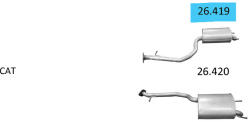 Edex 26.419 - Kipufogó hátsó dob LEXUS GS 350 V-DI 3.5 (2012-2020) (E26_419)