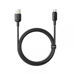 Baseus Cablu de Date si Incarcare Baseus Silky P10377703113-00, 100W, 1m, USB-A la USB-C (Negru)