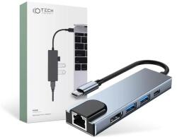Tech-Protect V3 HUB Type-C to 5in1 Adapter Szürke (126250)