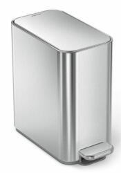 simplehuman Keskeny pedálos szemetes, 5 l, csiszolt rozsdamentes acél