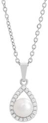 JSB Bijoux Crystal Csepp forma, folyami gyönggyel és cirkónium kristállyal 92300577cr (Ag925/1000, 2, 42 g)