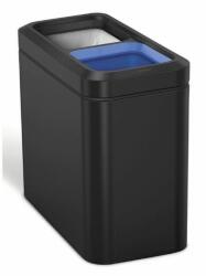 simplehuman Szelektív szemetes, 10/10 l, nyitott, matt fekete acél