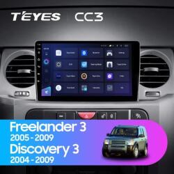T'EYES CC3 2K autós navigáció Land Rover Discovery 3 2004-2009 6+128GB 9.5" QLED Octa-core 2Ghz, Android 4G Bluetooth 5.1 DSP