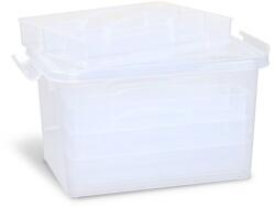 PRIMO Tárolódoboz PRIMO 25, 5x17x14, 5 cm műanyag 4 db elválasztó tálcával 819VS (819VS)