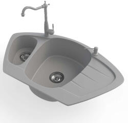 NERO Compact Sarok Gránit Mosogató Szett - 90cm - pepita - 66 600 Ft