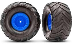 Traxxas kerék 2.0/3.0", kék tárcsa offset 29mm, Terra Groove gumiabroncs (pár) (TRA3663-BLUE)
