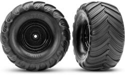 Traxxas kerék 2.0/3.0", fekete tárcsa offset 29mm, Terra Groove gumiabroncs (pár) (TRA3663-BLK)