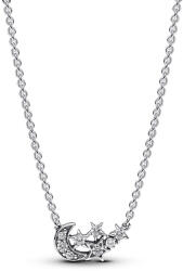 Pandora Szikrázó hold és csillag ezüst collier nyaklánc (392991C01-45)
