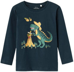 NAME IT băiat cu mânecă lungă T-shirt albastru închis (13CF59)