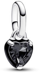 Pandora ME fekete csakra szív mini függő ezüst charm (793042C01)