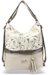 ZELLIA Női Válltáska/Hátizsáká Alakítható 24040 Beige-Arany - Gold Flower - (ZLK-24040-05139842)
