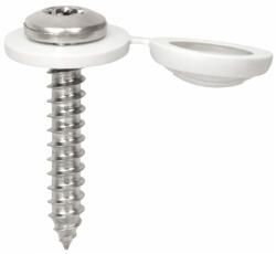 Gutmann Surub montaj pervaz Gutmann, 3.9 x 22 mm, inox, TORX, capac alb