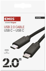 EMOS Töltő- és adatkábel 2.0 USB-C / USB-C, 2 m, fekete SM7029BL (EMOS-SM7029BL)
