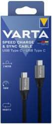 VARTA töltő és szinkronizációs kábel USB C - USB C - 57936 (Varta-57936)