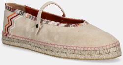 Missoni espadrilles velúrból Lola - bézs Női 40