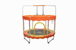 INLEA Gyerek trambulin JumpPlay 152 cm védőhálóval és kiegészítőkkel - narancssárga (IN02-0034) - kertaktiv