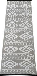 TEMPO KONDELA Covor de terasă, gri/alb/model, 72x193, MEIRIN TYP 1 Covor