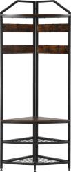 TEMPO KONDELA Cuier, stejar rustic/negru, ELVIRO