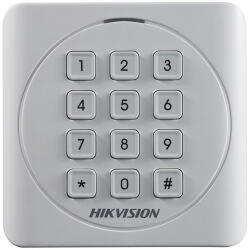 Hikvision DS-K1801EK Kártyaolvasó 125 kHz; Wiegand kimenet; kültéri; billentyűzettel (DS-K1801EK)