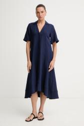 MARELLA nyári lenvászon ruha Emme by Marella - sötétkék 38 - answear - 53 990 Ft