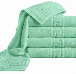Ralex Pucioasa Prosop horeca bumbac 500 GSM Greek Border-verde mint (RPU-105652) Prosop