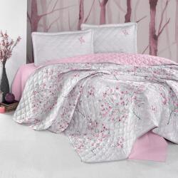 Clasy Cuvertura pat 2 persoane matlasata reversibila 240x260 cm + 2 fete perna 50x70 cm model floral-SALIDA V2 (RPU-83265)