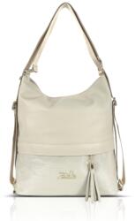  Zellia Női Válltáska/Hátizsáká Alakítható 24040 Beige-Arany - Csillámos - (75369996)