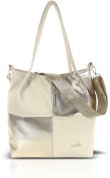  Zellia Női Válltáska Zlb449 Beige-Arany - Bari - (18438932)