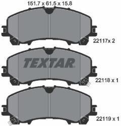 TEXTAR Fékbetét készlet TEXTAR 2211701 for INFINITI, NISSAN, RENAULT, SAMSUNG (2211701)