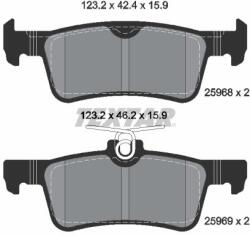 TEXTAR Fékbetét készlet TEXTAR 2596801 for PEUGEOT (2596801)