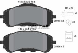 TEXTAR Fékbetét készlet TEXTAR 2589501 for PEUGEOT, TOYOTA, FIAT, CITROËN (2589501)