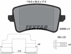 TEXTAR Fékbetét készlet TEXTAR 2460601 for AUDI, SEAT, SKODA, VW (2460601)