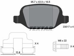 TEXTAR Fékbetét készlet TEXTAR 2351703 for ALFA ROMEO, FIAT, LANCIA (2351703)