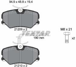 TEXTAR Fékbetét készlet TEXTAR 2120909 for PEUGEOT, CITROËN (2120909)