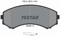 TEXTAR Fékbetét készlet TEXTAR 2348801 for MITSUBISHI, MAZDA, NISSAN, ISUZU (2348801)
